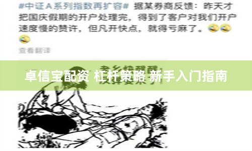 卓信宝配资 杠杆策略 新手入门指南